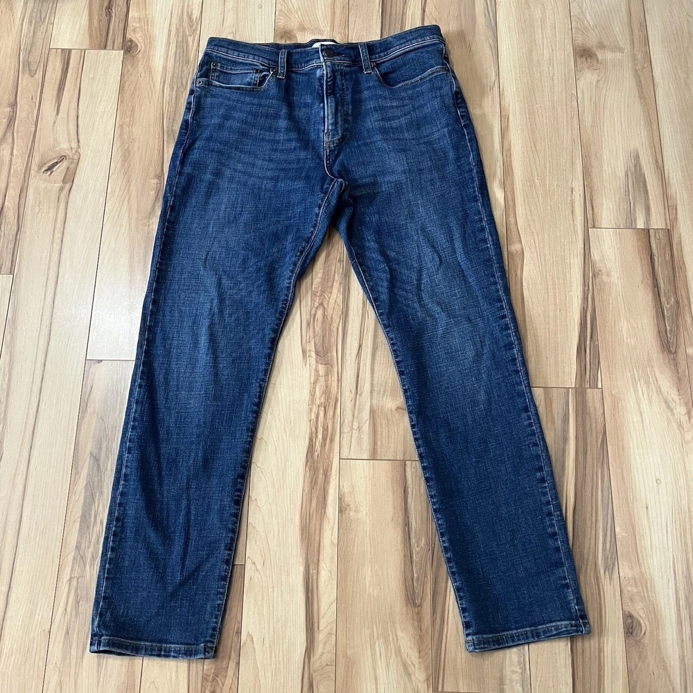 Lucky Brand Jeans Mens 34x32 Blue 121 Slim Straight Fit Stretch Denim Casual